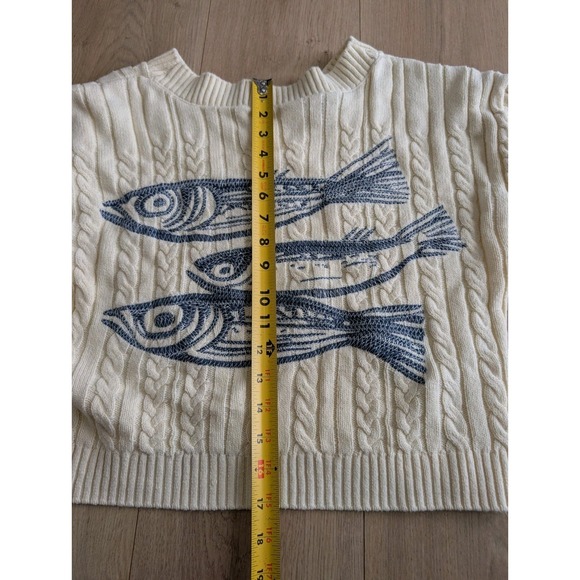 Size Small Anthropologie Celandine Boat Neck Embroidered Heritage Sweater - Picture 4 of 8